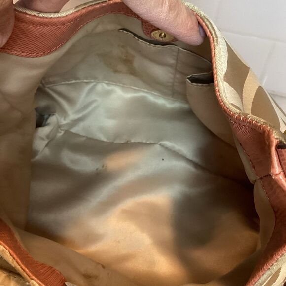 Coach Maggie Madison TanOrange OpArt Classic Hobo - Picture 12 of 16